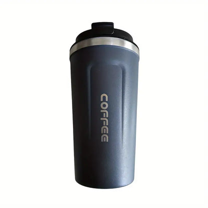 1pc 510ml/17.25oz Stainless Steel Coffee Bottle With Temperature Display, Reusable Vacuum Insulated Coffee Cup, Portable For Office, Outdoor Sports, Fitness, Travel