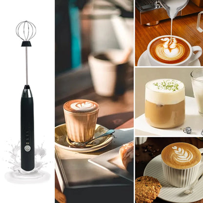 USB Rechargeable Electric Milk Frother, Powerful Handheld Milk Frother, Mini Milk Foamer,Coffee Stirrer, Stainless Steel Drink M