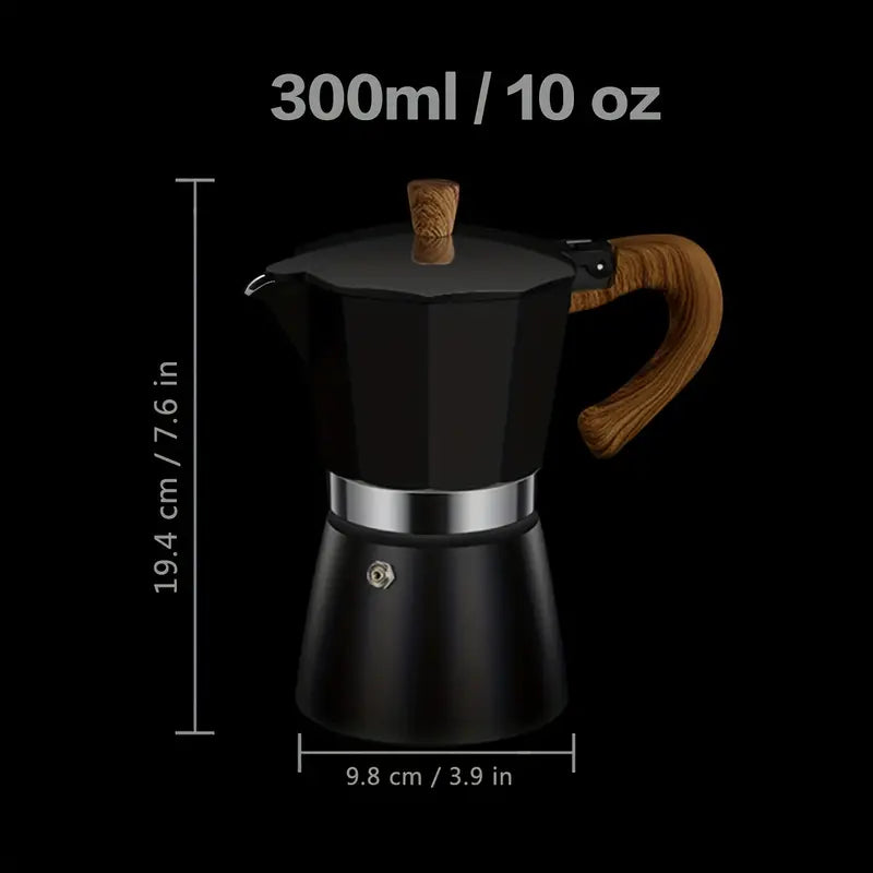 Collection 150ml 300ml Vintage Wooden Handle Espresso Maker Moka Pot Classic Italian Cafe Tools Kitchen Cafe