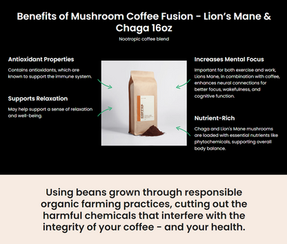 Mushroom Coffee Fusion - Lion’s Mane & Chaga