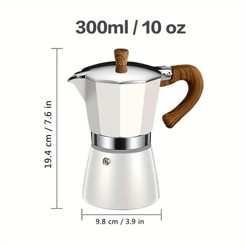 Collection 150ml 300ml Vintage Wooden Handle Espresso Maker Moka Pot Classic Italian Cafe Tools Kitchen Cafe