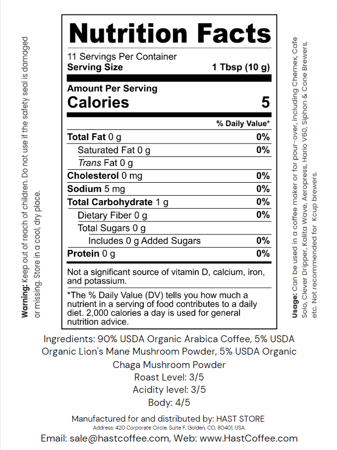 Mushroom Coffee Fusion - Lion’s Mane & Chaga